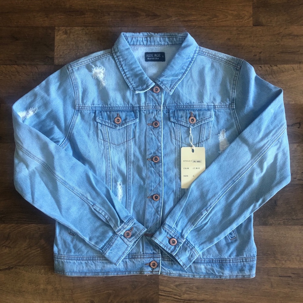 4 NEW size larga Jean jackets